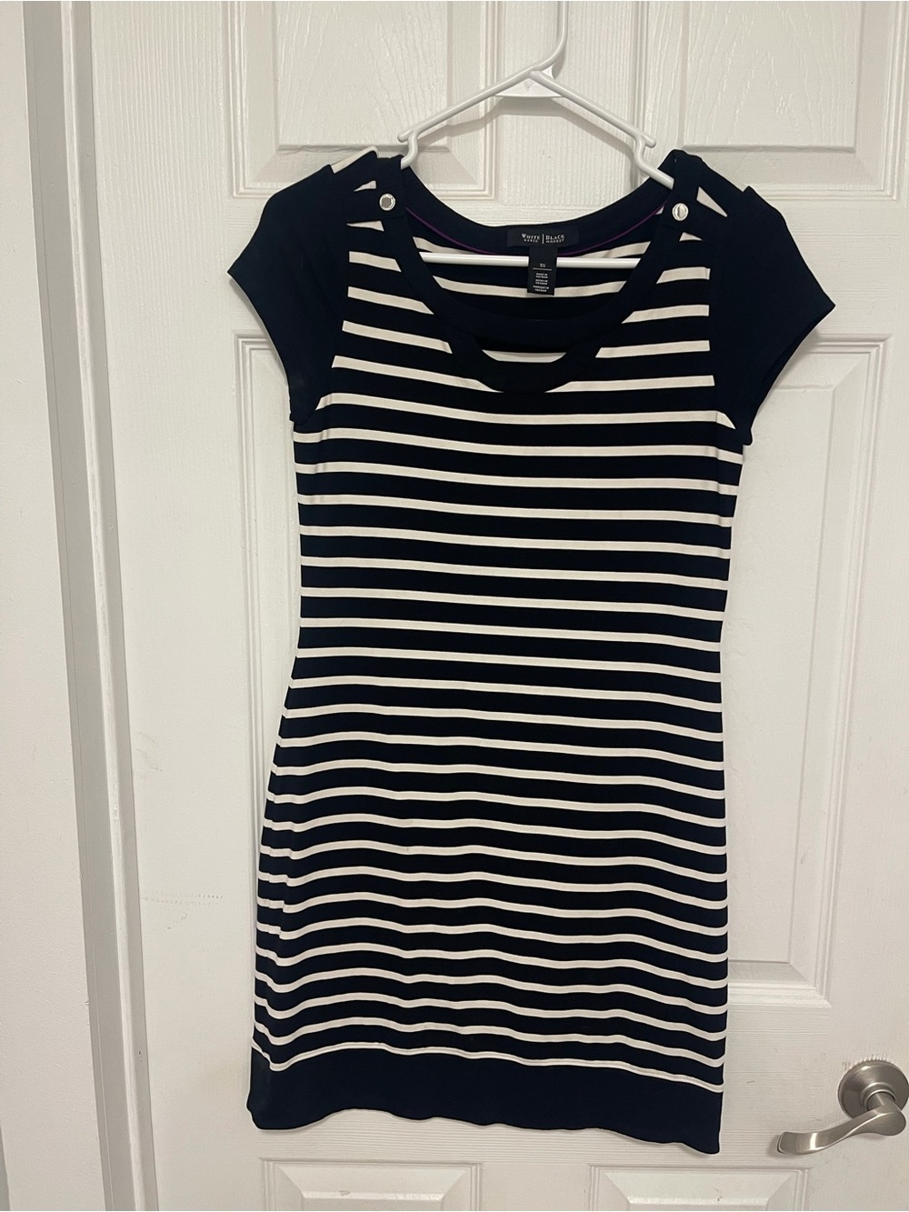 White and Black Striped Dress
